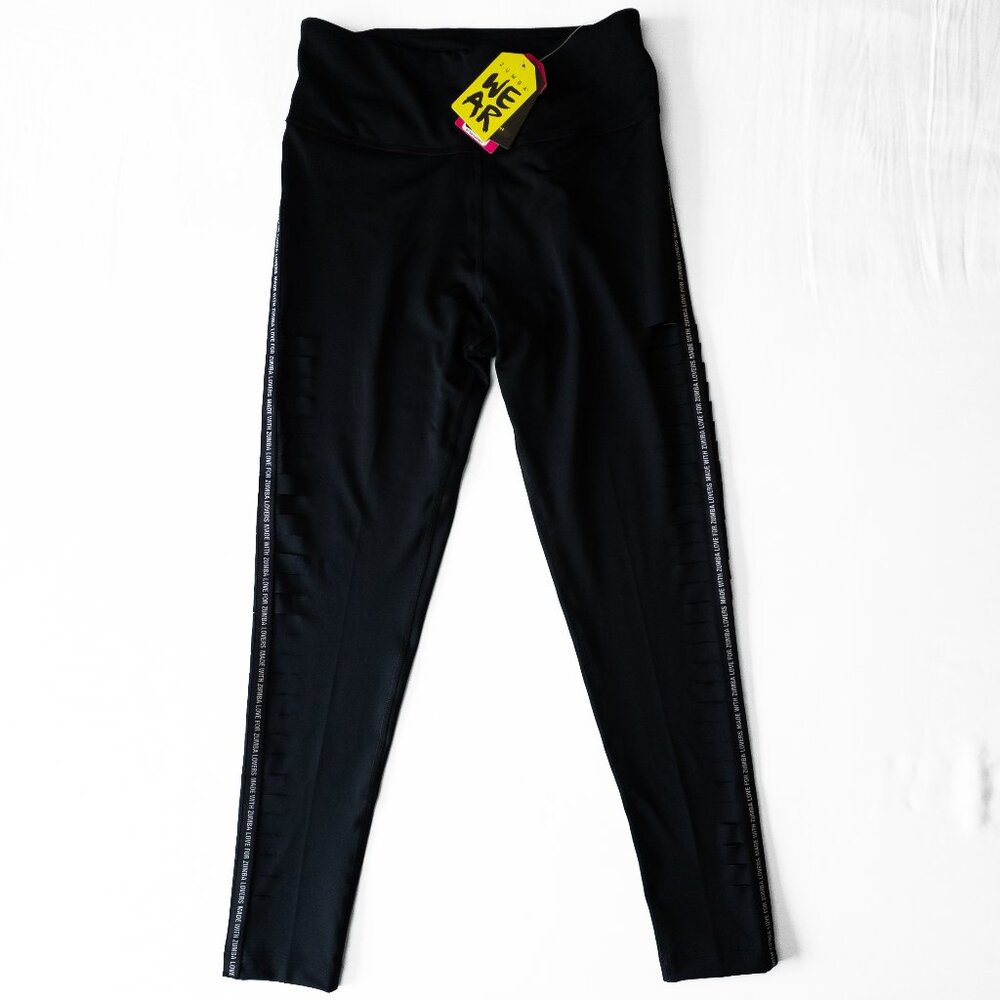 NWT Zumba Lovers High Waisted Slashed Ankle Leggings